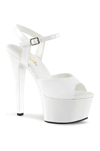 Pleaser ASPIRE-609 Platform Sandal in White Patent from SexyShoes.com