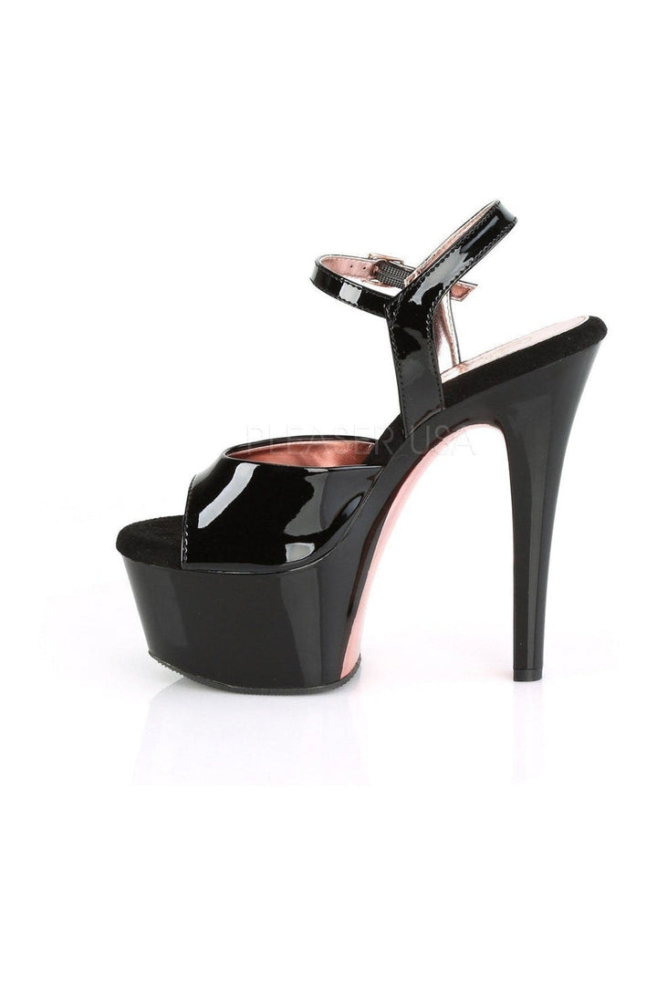 ASPIRE-609TT Stripper Platform Sandal | Black Patent-Pleaser-SEXYSHOES.COM
