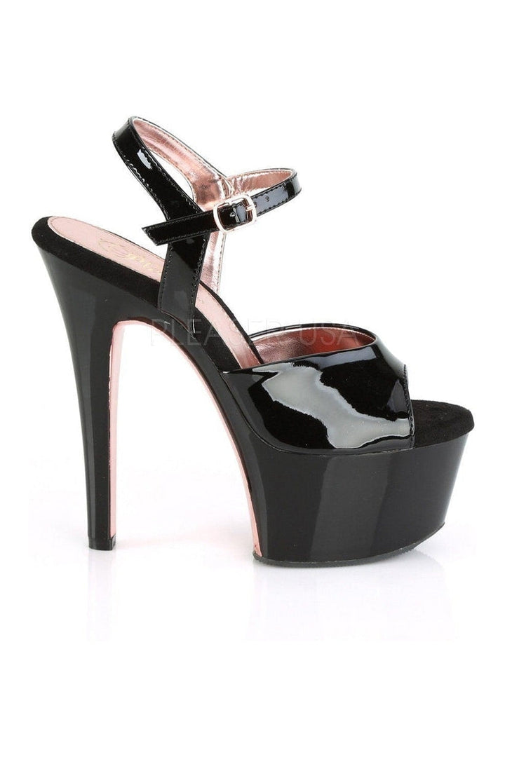 ASPIRE-609TT Stripper Platform Sandal | Black Patent-Pleaser-SEXYSHOES.COM