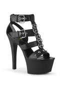 ASPIRE-658 Sandal | Black Faux Leather