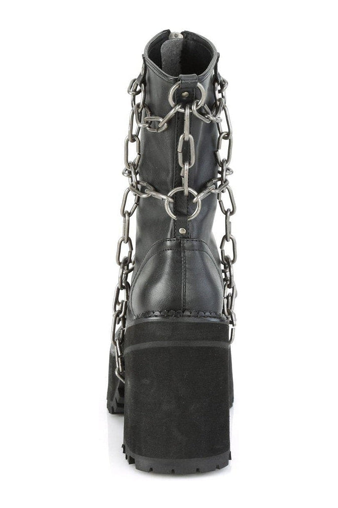 ASSAULT-66 Ankle Boot | Black Faux Leather-Ankle Boots-Demonia-SEXYSHOES.COM