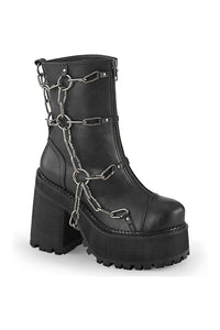 Demonia ASSAULT-66 Ankle Boot in Black Faux Leather from SexyShoes.com