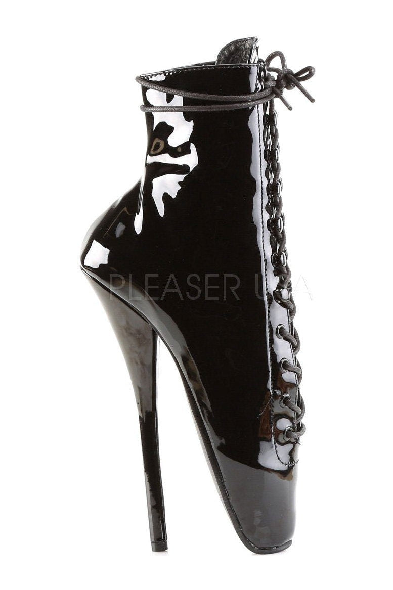 Devious BALLET-1020 Ballet Ankle Boot in Black Patent