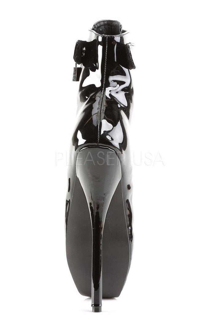 BALLET-1025 Ballet Ankle Boot | Black Patent-Devious-Ankle Boots-SEXYSHOES.COM