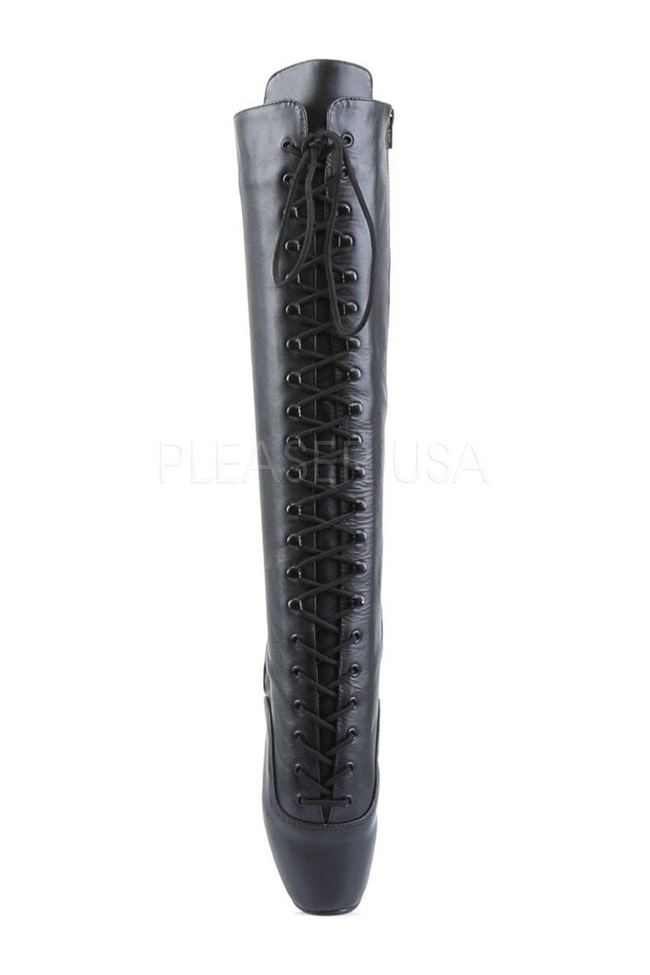 BALLET-2020 Ballet Knee Boot | Black Genuine Leather