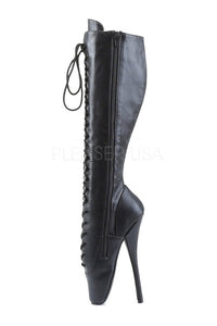 Devious BALLET-2020 Ballet Knee Boot in Black Genuine Leather
