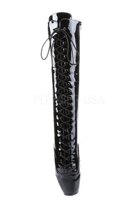 Devious BALLET-2020 Ballet Knee Boot in Black Patent