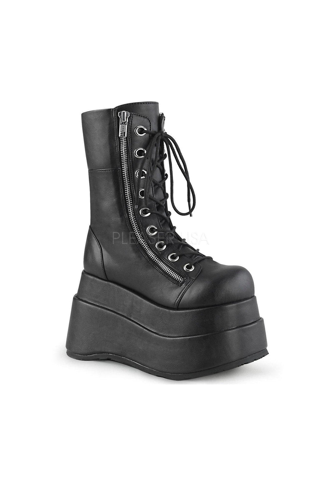 Demonia BEAR-265  Ankle Boot in Black Faux Leather from SexyShoes.com