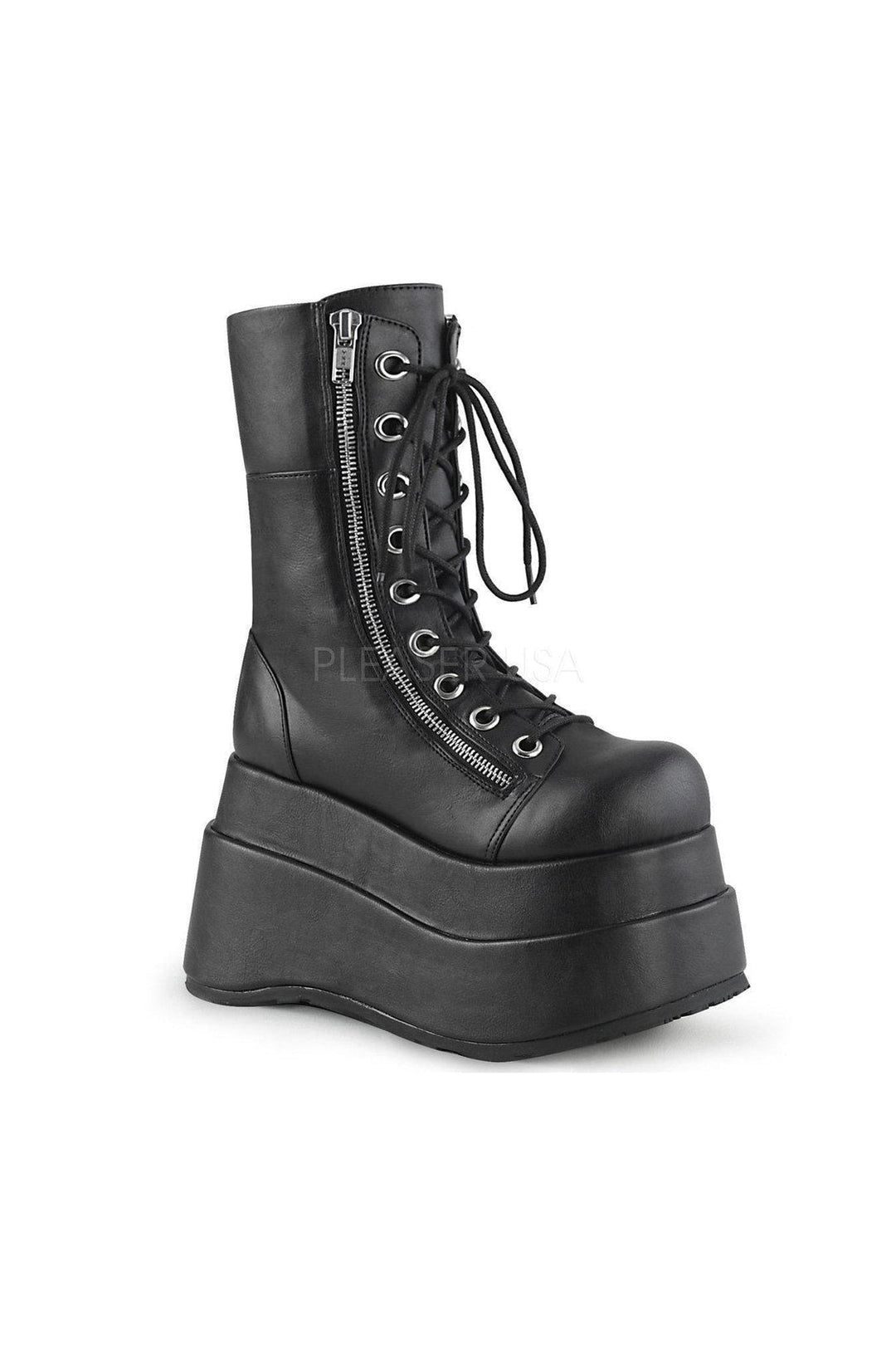 BEAR-265 Demonia Ankle Boot | Black Faux Leather-Demonia-SEXYSHOES.COM