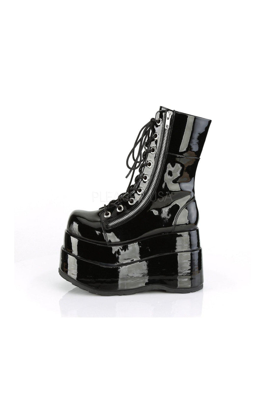BEAR-265 Demonia Ankle Boot | Black Patent-Demonia-SEXYSHOES.COM