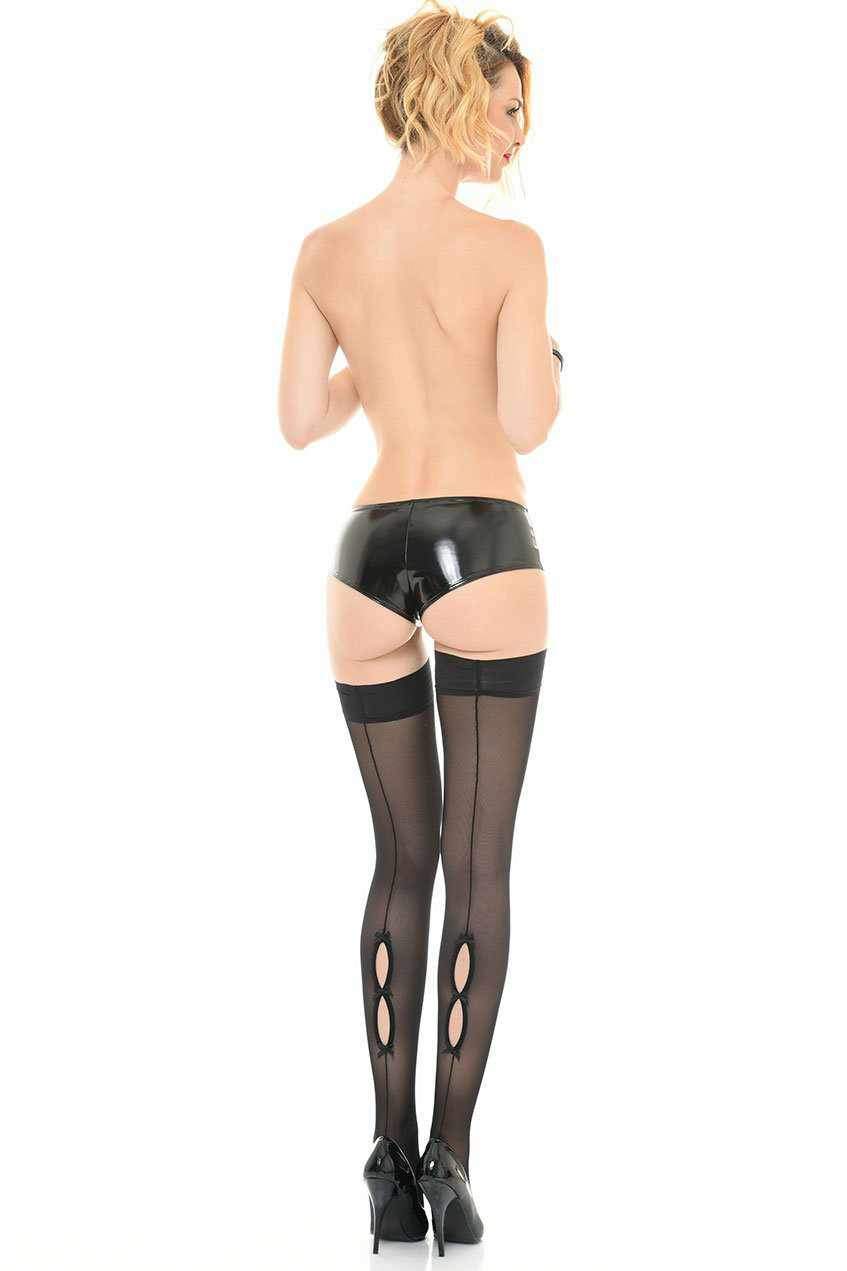 Beatrice Fetish Shorts | Black Vinyl-Patrice Catanzaro-SEXYSHOES.COM