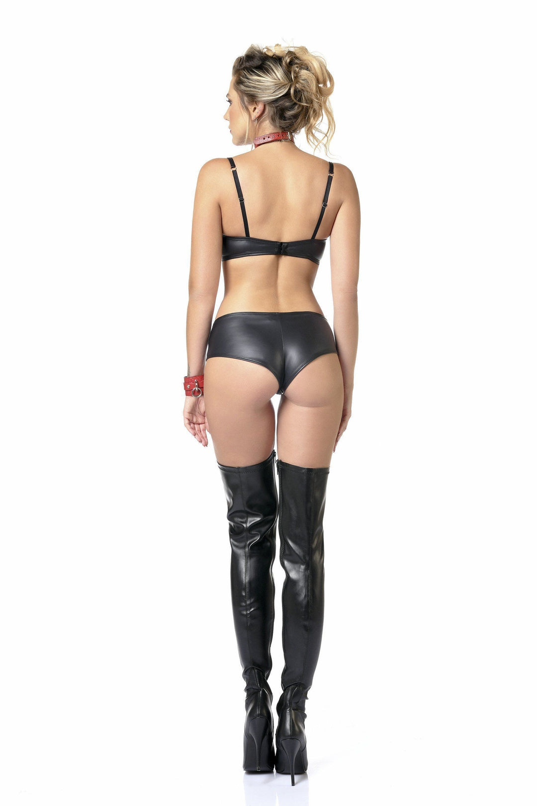 Patrice Catanzaro Beatrice Shorty in Black Wetlook