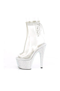 Pleaser BEJEWELED-1018C-2RS Exotic Ankle Boot in Clear Vinyl