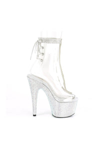 Pleaser BEJEWELED-1018C-2RS Exotic Ankle Boot in Clear Vinyl