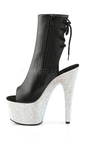 Pleaser BEJEWELED-1018DM-7 Platform Boot in Black Faux Leather