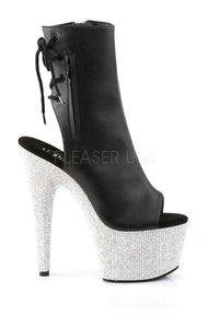 Pleaser BEJEWELED-1018DM-7 Platform Boot in Black Faux Leather