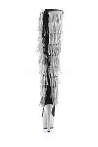 Pleaser BEJEWELED-3019RSF-7 Platform Boot in Black Faux Leather