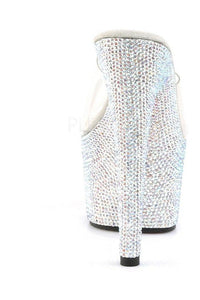 Pleaser BEJEWELED-701DM Platform Slide in Clear Vinyl