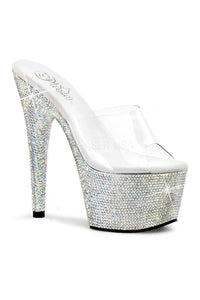 Pleaser BEJEWELED-701DM Platform Slide in Clear Vinyl from SexyShoes.com