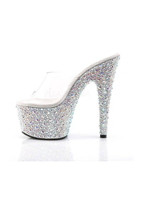 Pleaser BEJEWELED-701MS Platform Slide in Clear Vinyl