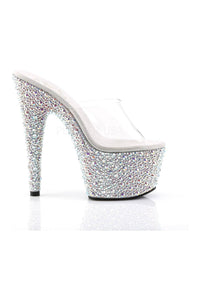 Pleaser BEJEWELED-701MS Platform Slide in Clear Vinyl