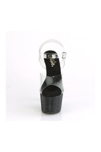 Pleaser BEJEWELED-708DM Sandal in Clear Vinyl