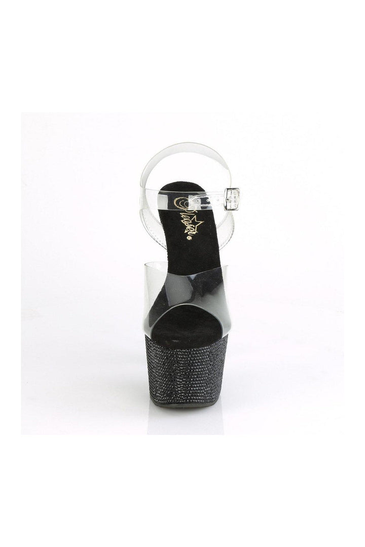 BEJEWELED-708DM Sandal | Clear Vinyl