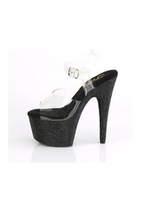 Pleaser BEJEWELED-708DM Sandal in Clear Vinyl