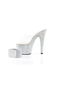 Pleaser BEJEWELED-712RS Platform Sandal in Clear Vinyl