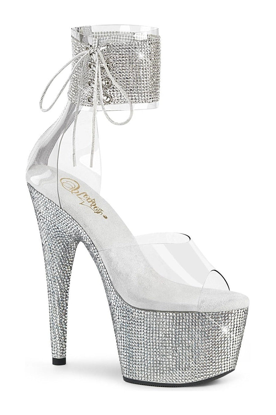 BEJEWELED-724RS Exotic Sandal | Clear Vinyl-Sandals-Pleaser-Clear-8-Vinyl-SEXYSHOES.COM