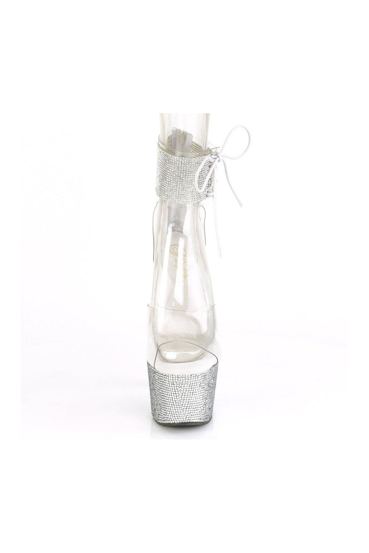 BEJEWELED-724RS Exotic Sandal | Clear Vinyl