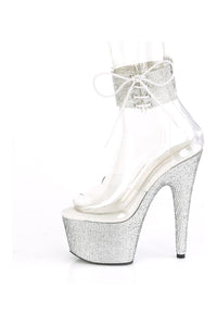 Pleaser BEJEWELED-724RS Exotic Sandal in Clear Vinyl