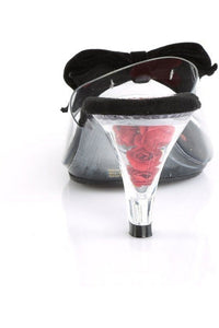 Pin Up Couture BELLE-301BOW Vintage Mule in Clear Vinyl