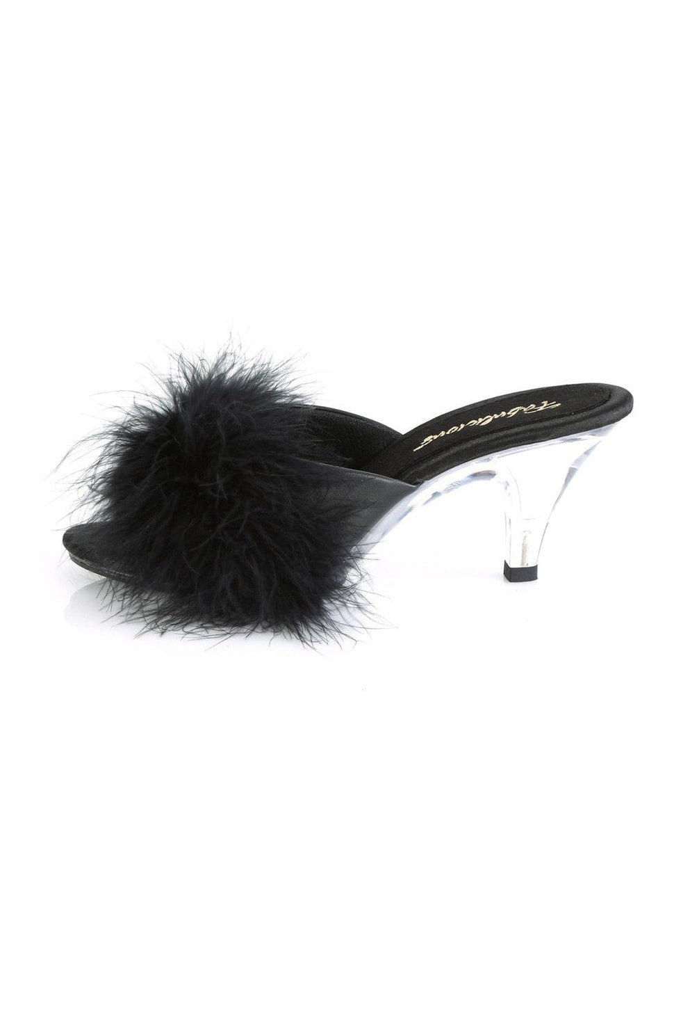 Fabulicious BELLE-301F Slide in Black Faux Leather