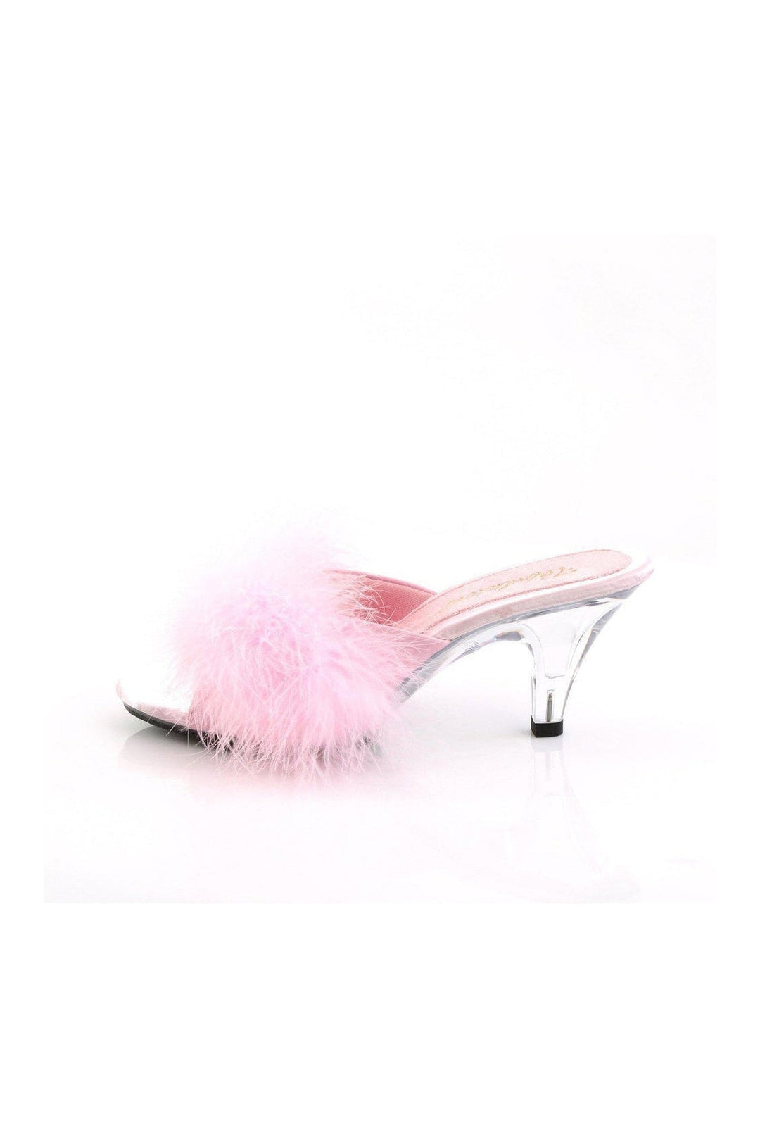 BELLE-301F Slide | Pink Faux Leather-Slides-Fabulicious-SEXYSHOES.COM