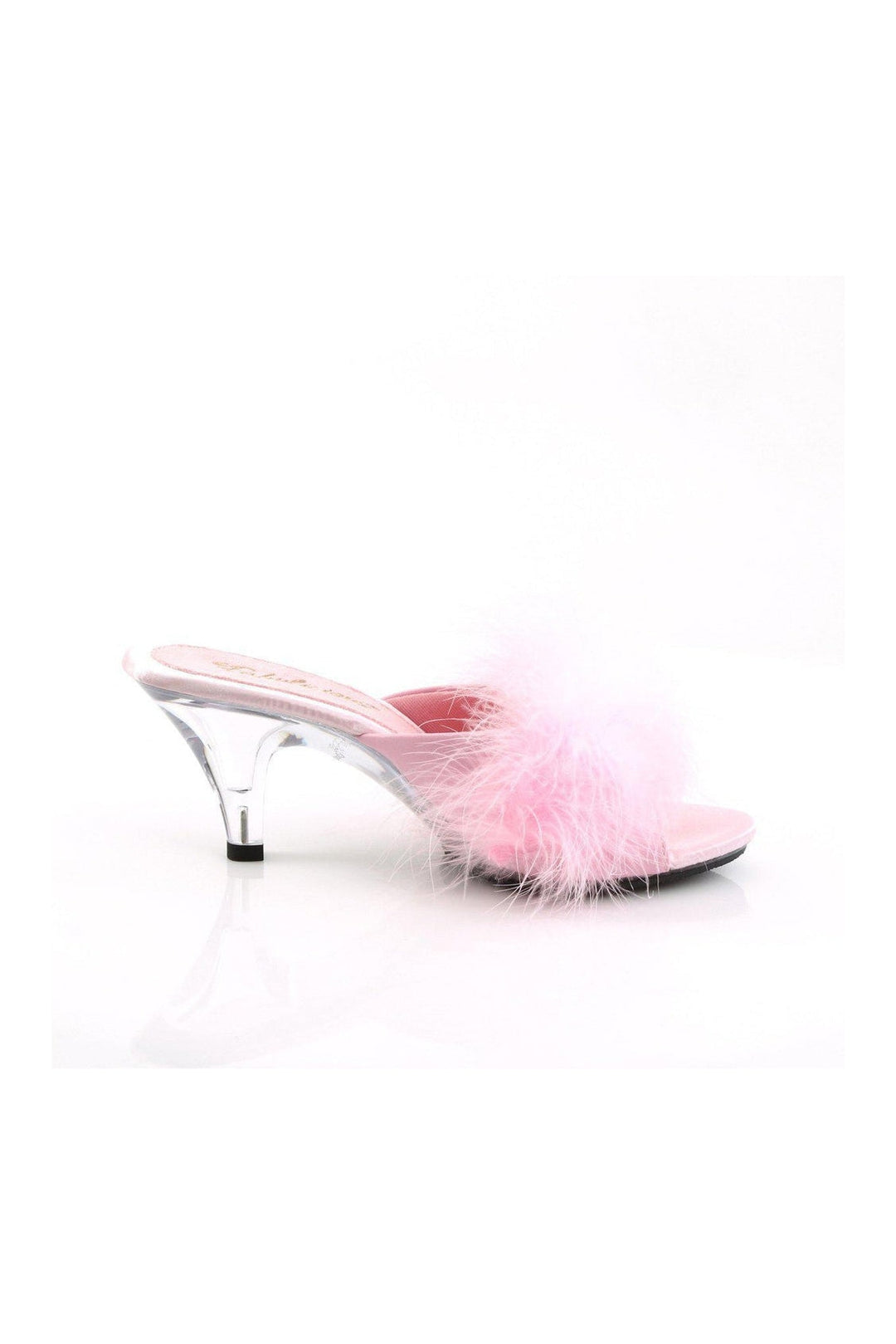 BELLE-301F Slide | Pink Faux Leather-Slides-Fabulicious-SEXYSHOES.COM