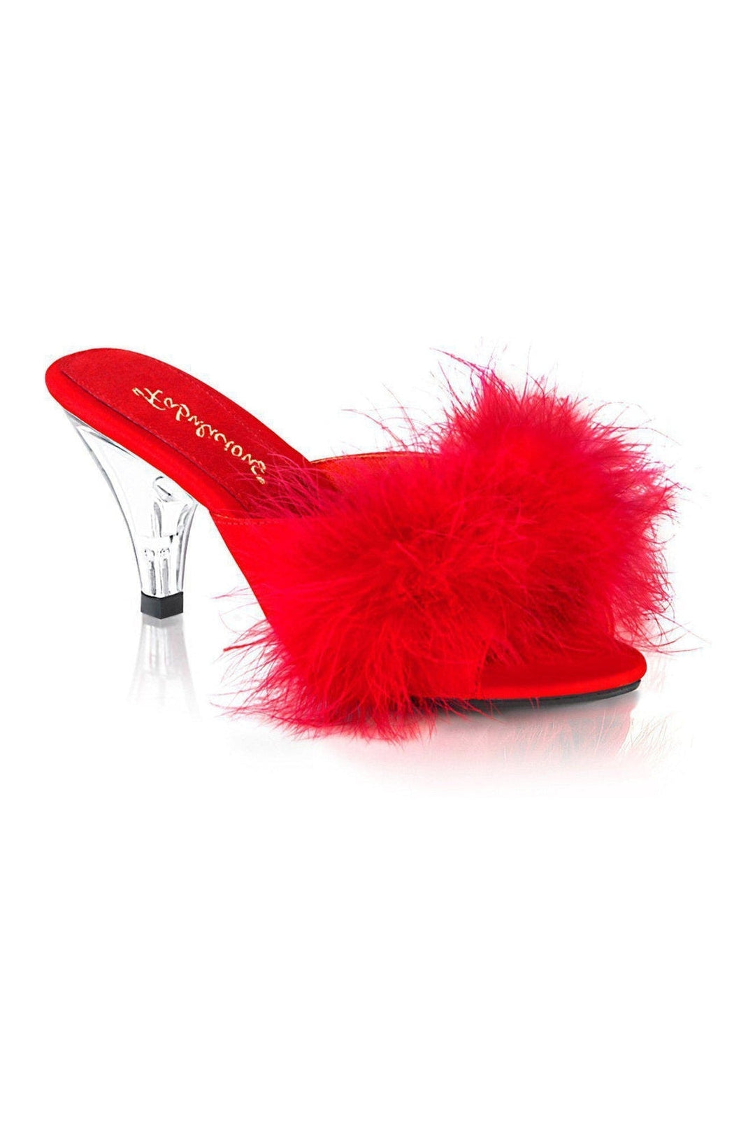 BELLE-301F Slide | Red Faux Leather-Slides-Fabulicious-Red-8-Faux Leather-SEXYSHOES.COM