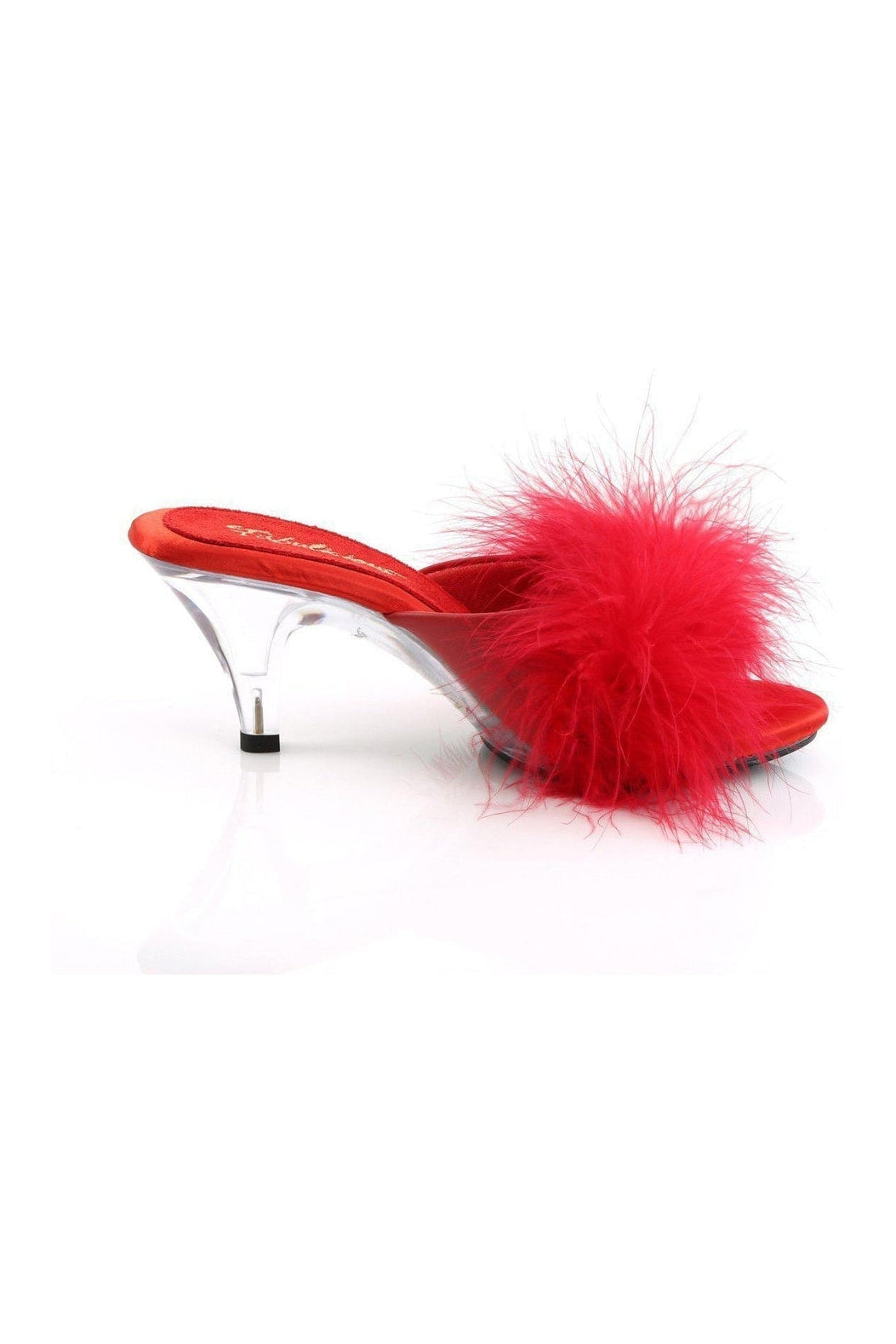 BELLE-301F Slide | Red Faux Leather-Slides-Fabulicious-SEXYSHOES.COM
