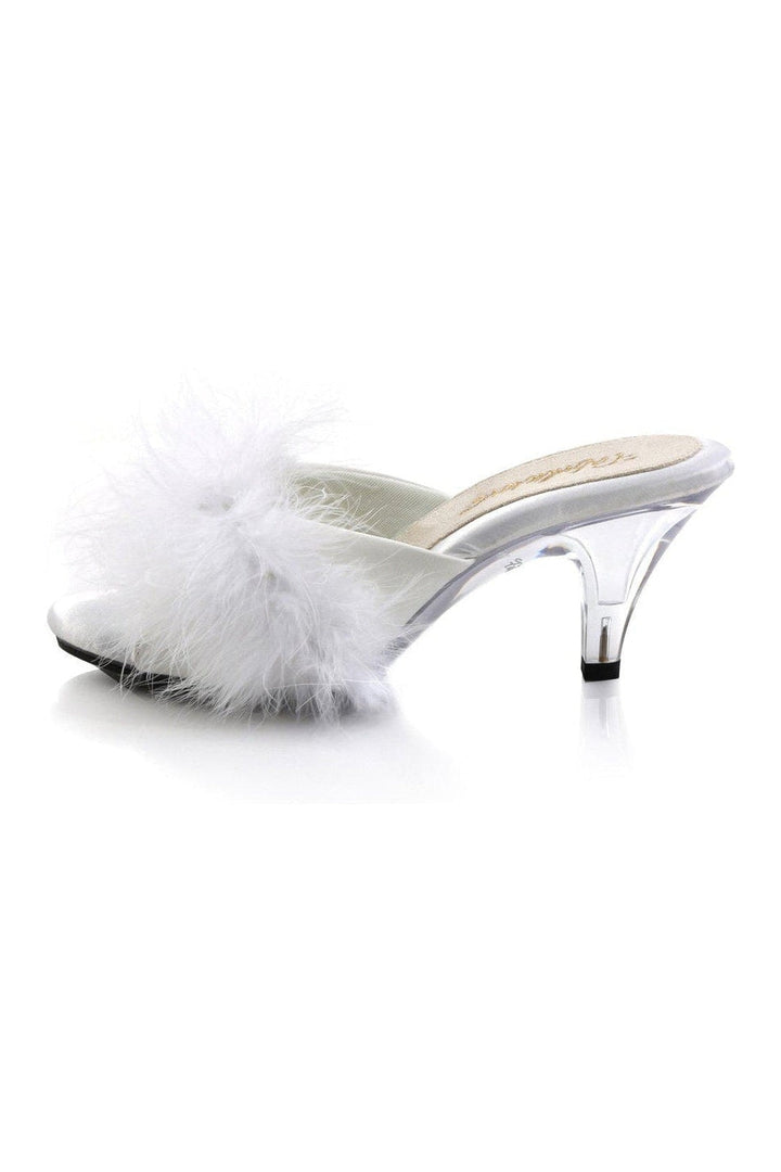 BELLE-301F Slide | White Faux Leather-Slides-Fabulicious-SEXYSHOES.COM