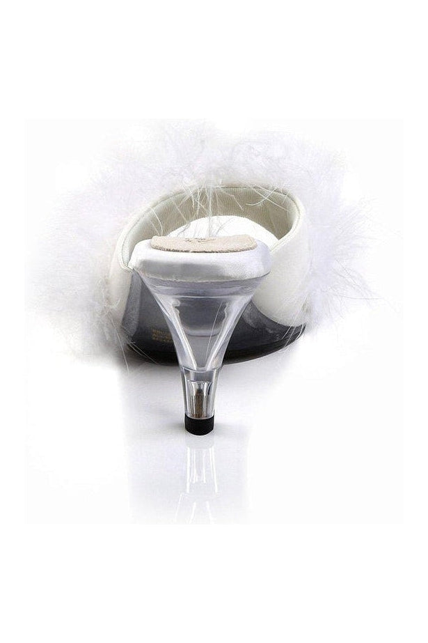 Fabulicious BELLE-301F Slide in White Faux Leather