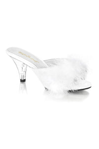 Fabulicious BELLE-301F Slide in White Faux Leather from SexyShoes.com