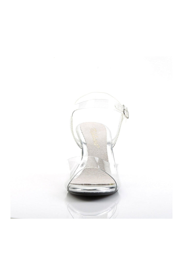 BELLE-308 Bootie | Clear Vinyl