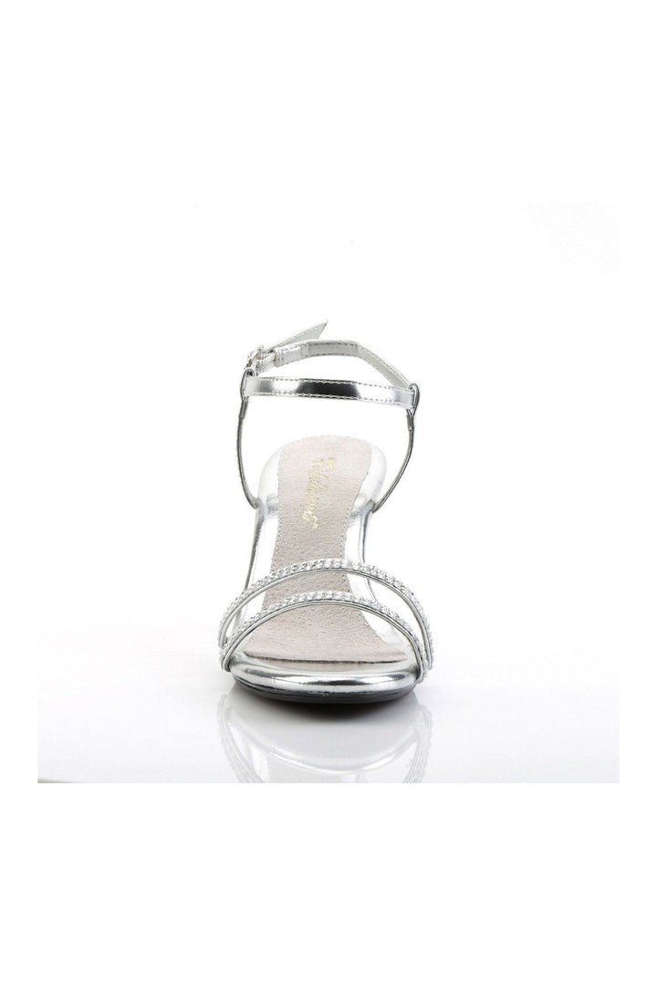 BELLE-316 Sandal | Clear Faux Leather