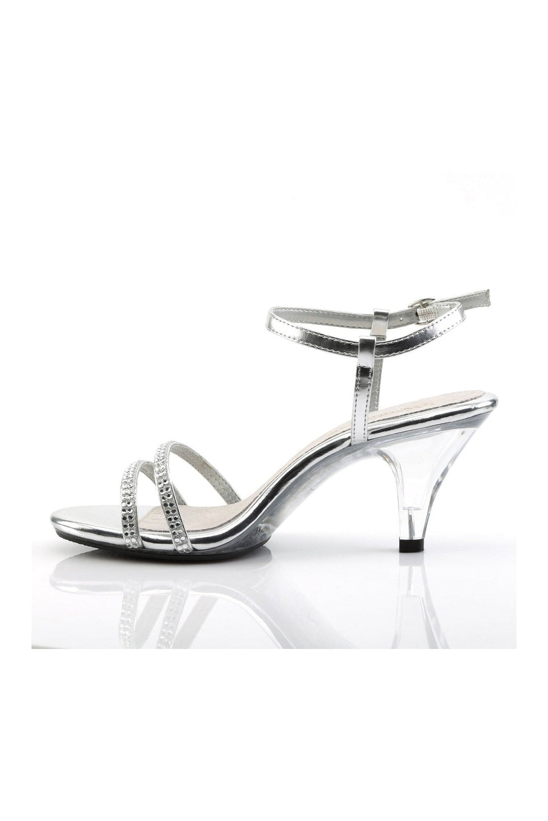 Fabulicious BELLE-316 Sandal in Clear Faux Leather