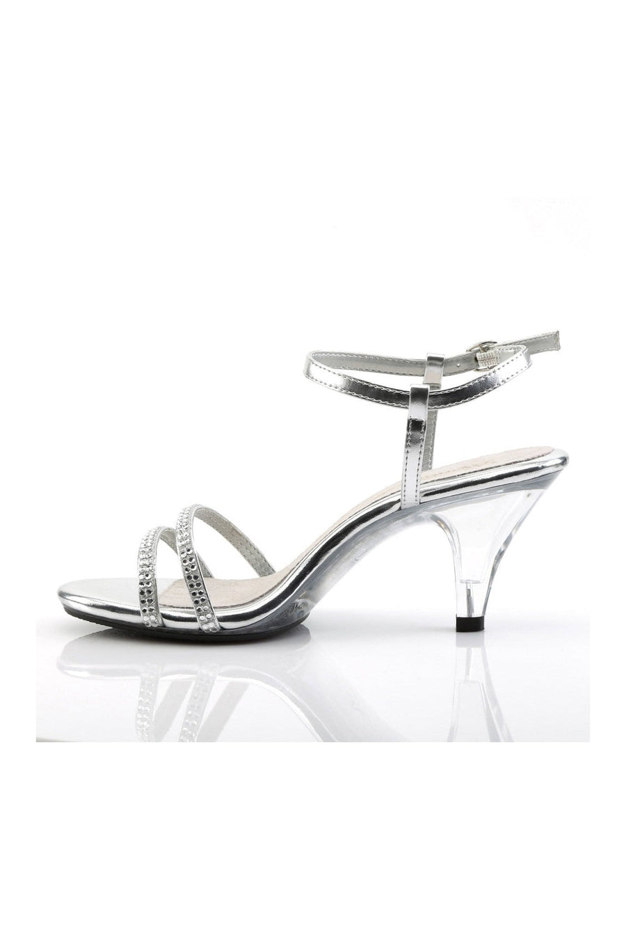 Fabulicious BELLE-316 Sandal in Clear Faux Leather