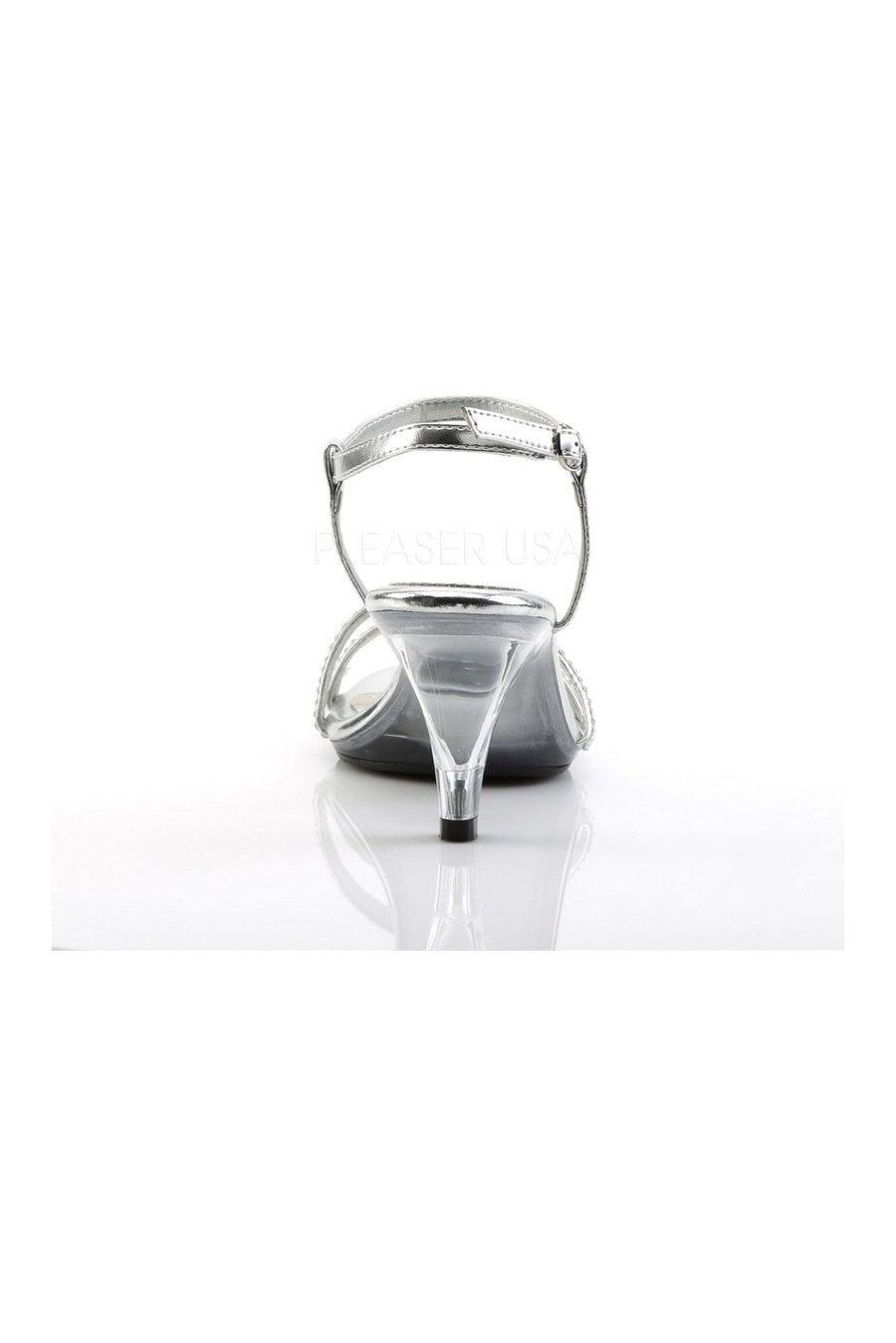 Fabulicious BELLE-316 Sandal in Clear Faux Leather