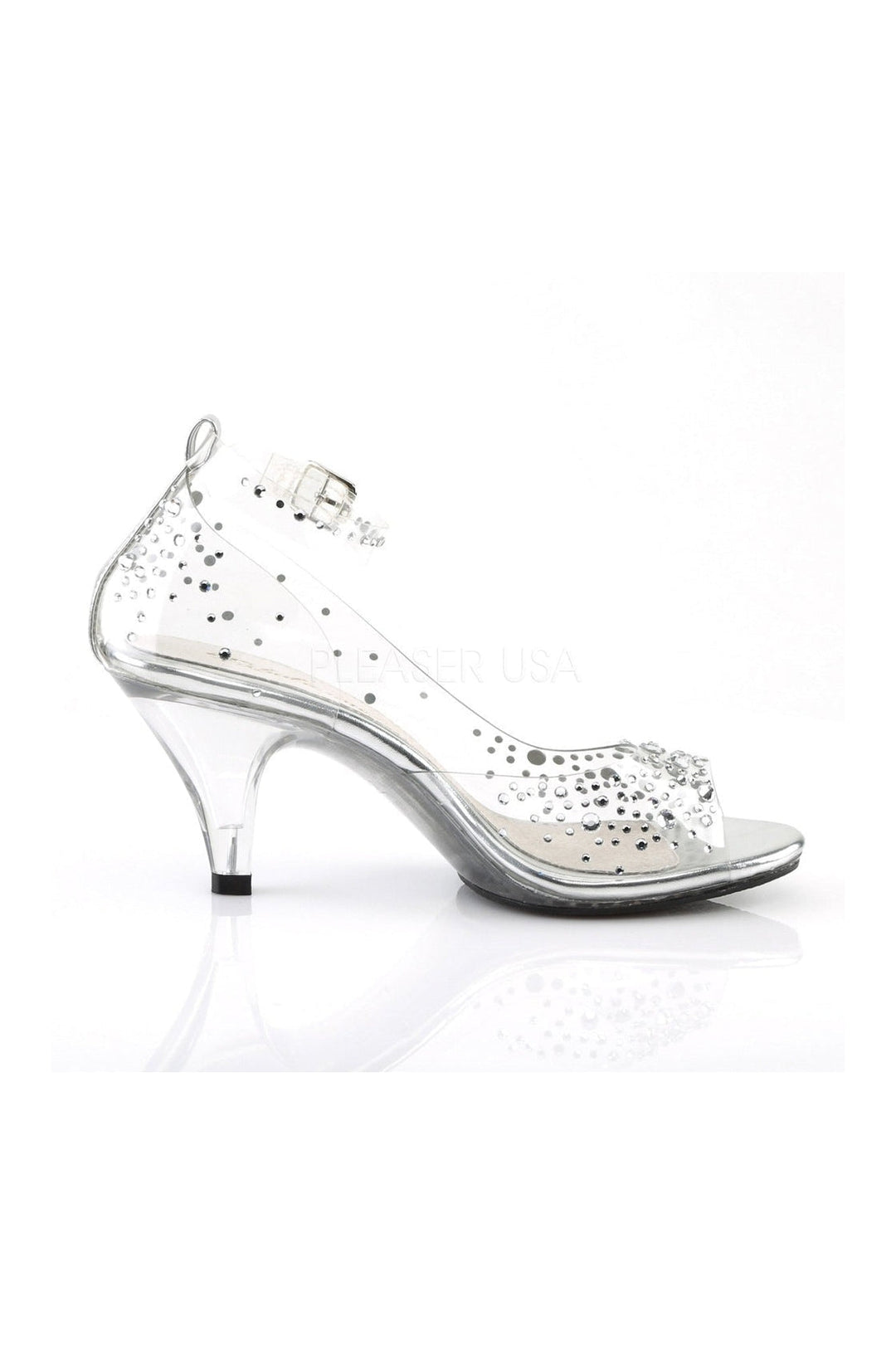 Fabulicious BELLE-330RS Sandal in Clear Vinyl