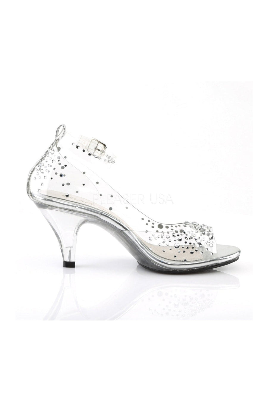 Fabulicious BELLE-330RS Sandal in Clear Vinyl