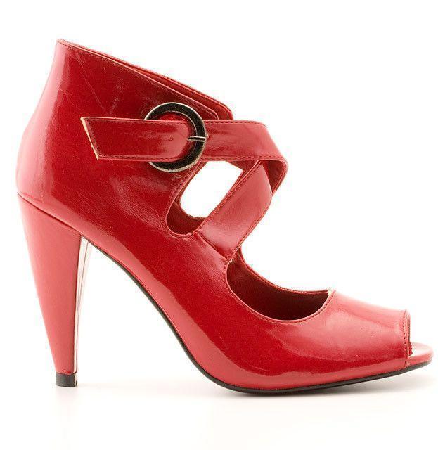 BELTED PUMP OPEN TOE-RED-Fashion Bay-Red-Pumps-SEXYSHOES.COM