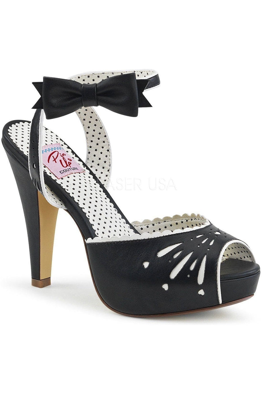 BETTIE-01 Sandal | Black Faux Leather-Pin Up Couture-Black-Sandals-SEXYSHOES.COM